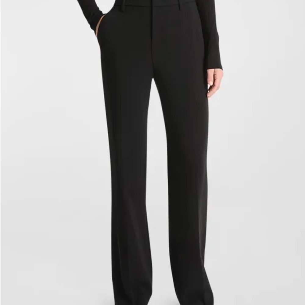 Vince Stretch Cotton Bootcut Black Women's Trousers